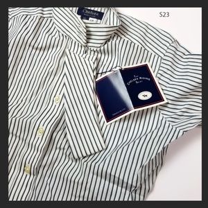 S23 Girls Chelsea Dress Show Shirt Green stripe  14